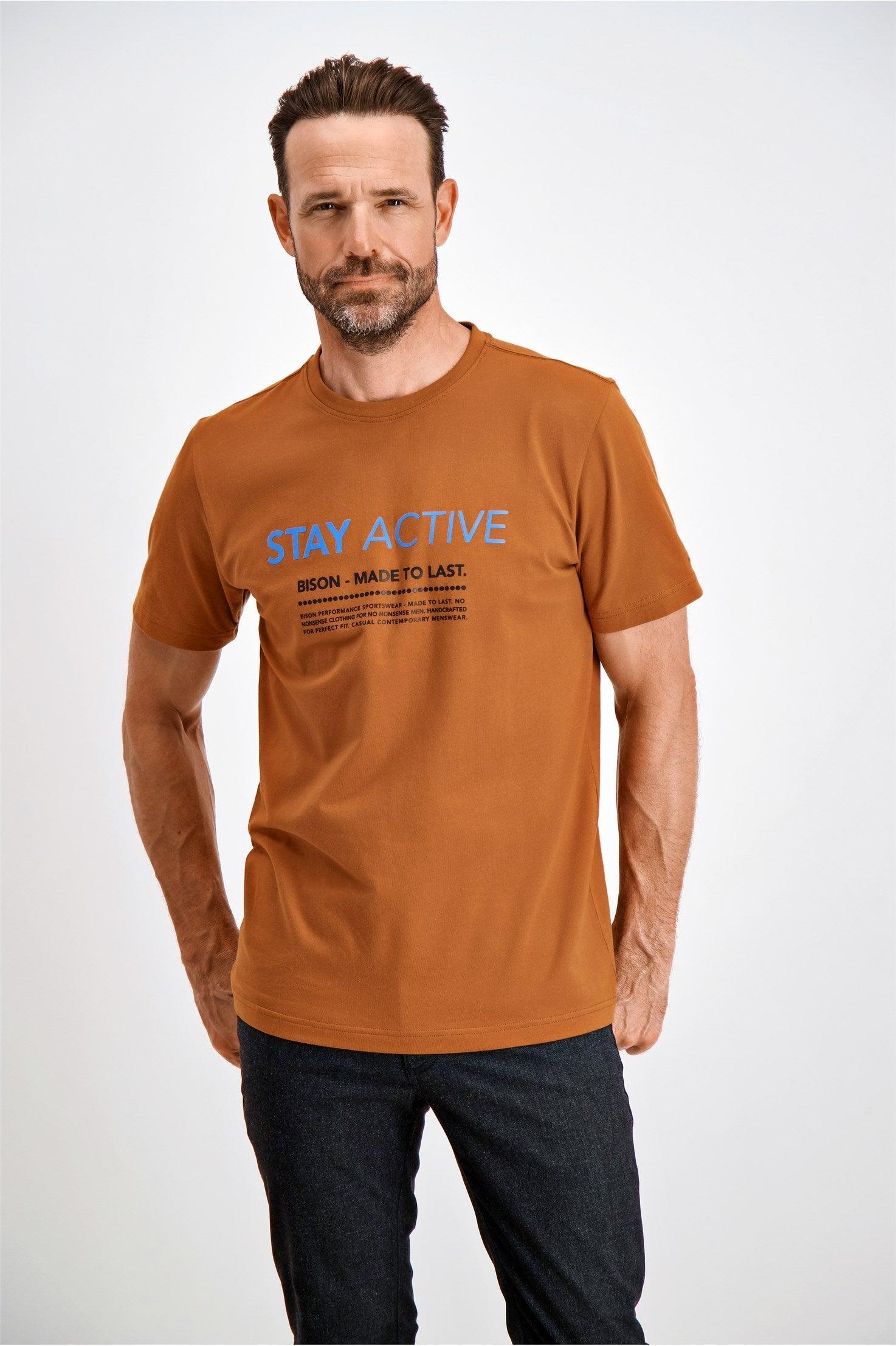 Bison Stay Active - Printet T-shirt (S - 4XL) - HUSET Men & Women