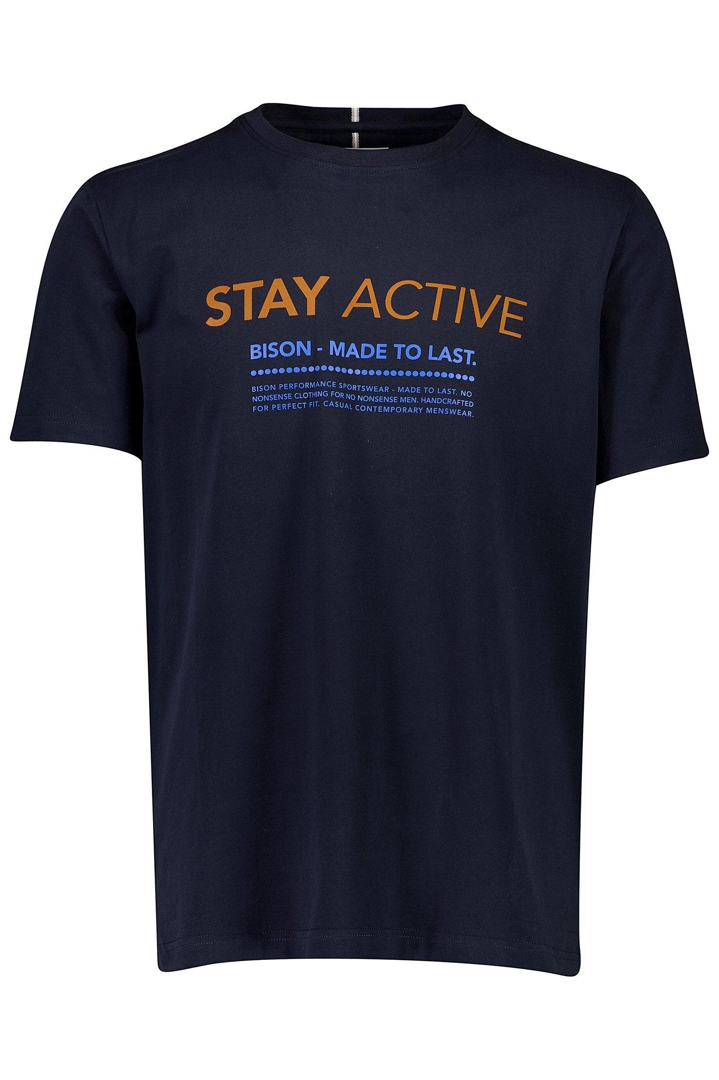 Bison Stay Active - Printet T-shirt (S - 4XL) - HUSET Men & Women