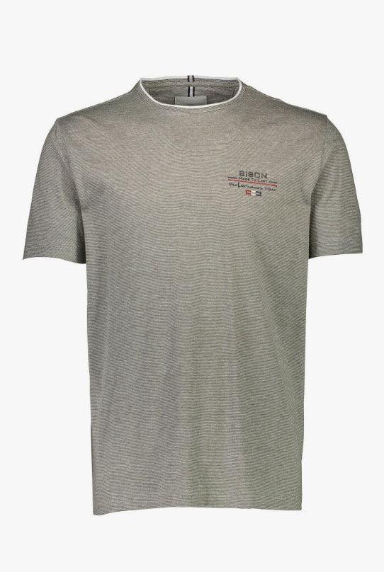 Bison - Stribet T-shirt - HUSET Men & Women