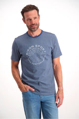 Bison - Stribet t-shirt m. print (S - 3XL) - HUSET Men & Women