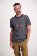 Bison - Stribet T-shirt m. print (XXL - 4XL) - HUSET Men & Women