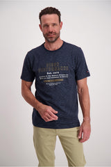 Bison - Stribet T-shirt m. print (XXL - 4XL) - HUSET Men & Women