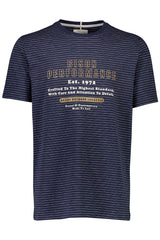 Bison - Stribet T-shirt m. print (XXL - 4XL) - HUSET Men & Women