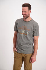 Bison - Stribet T-shirt m. print (XXL - 4XL) - HUSET Men & Women