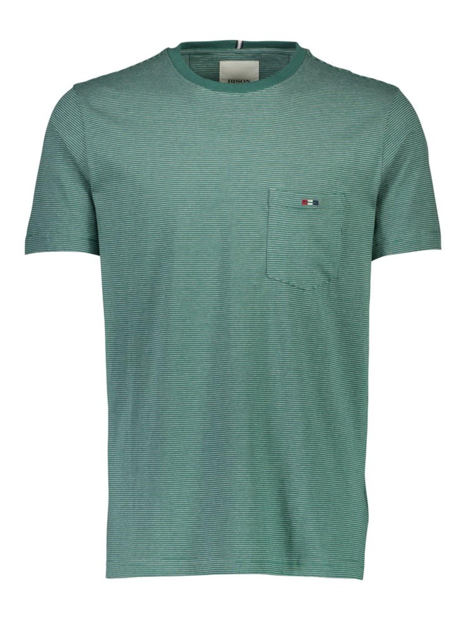 Bison Striped Tee - Stribet t-shirt m. logo - HUSET Men & Women