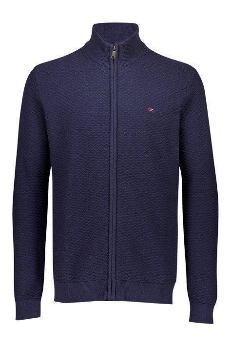Bison Structured - Cardigan m. lynlås 3XL - 4XL - HUSET Men & Women
