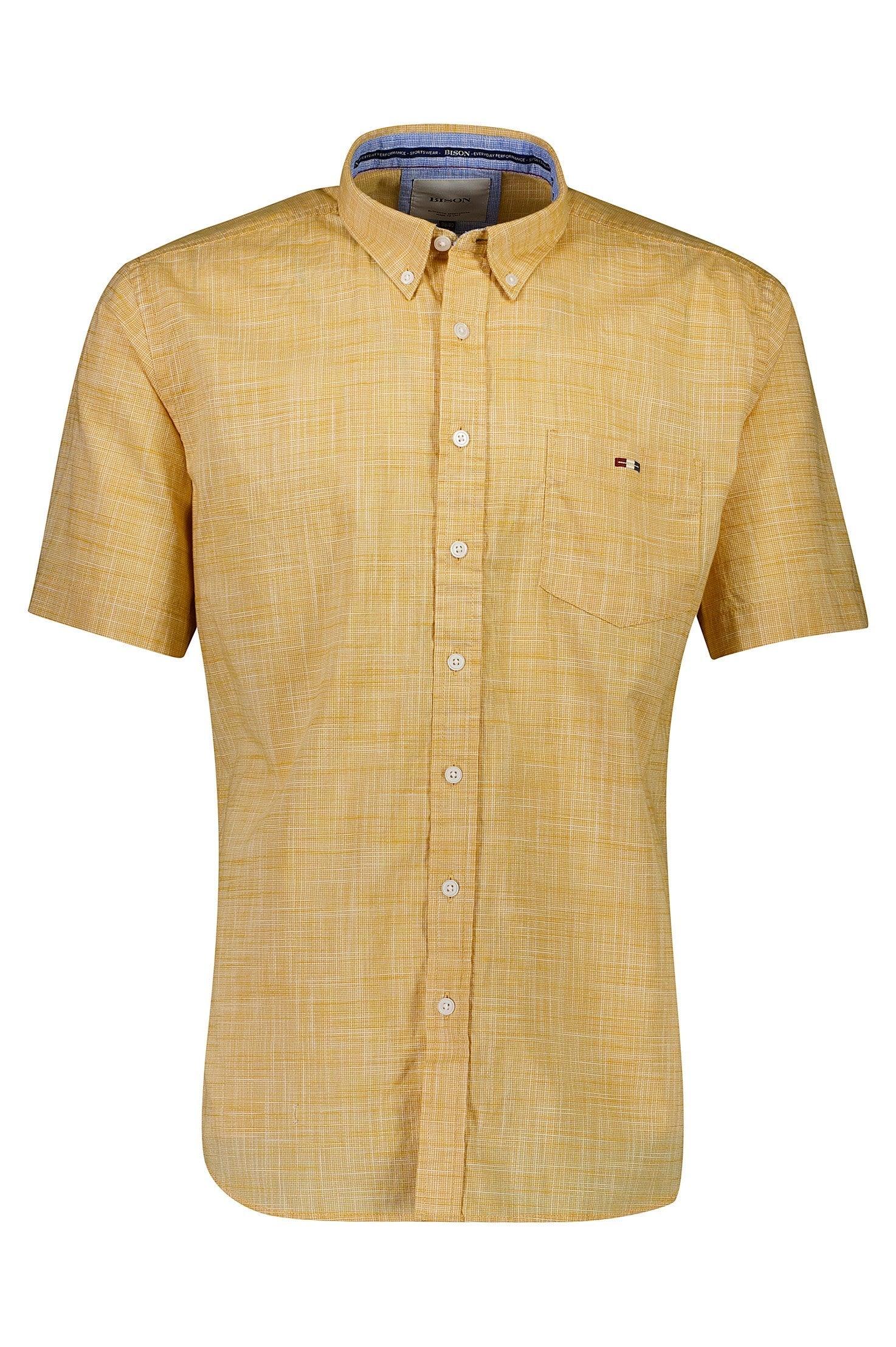 Bison Summer - Struktureret kortærmet skjorte (3XL - 4XL) - HUSET Men & Women