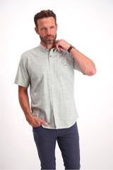 Bison Summer - Struktureret kortærmet skjorte (3XL - 4XL) - HUSET Men & Women