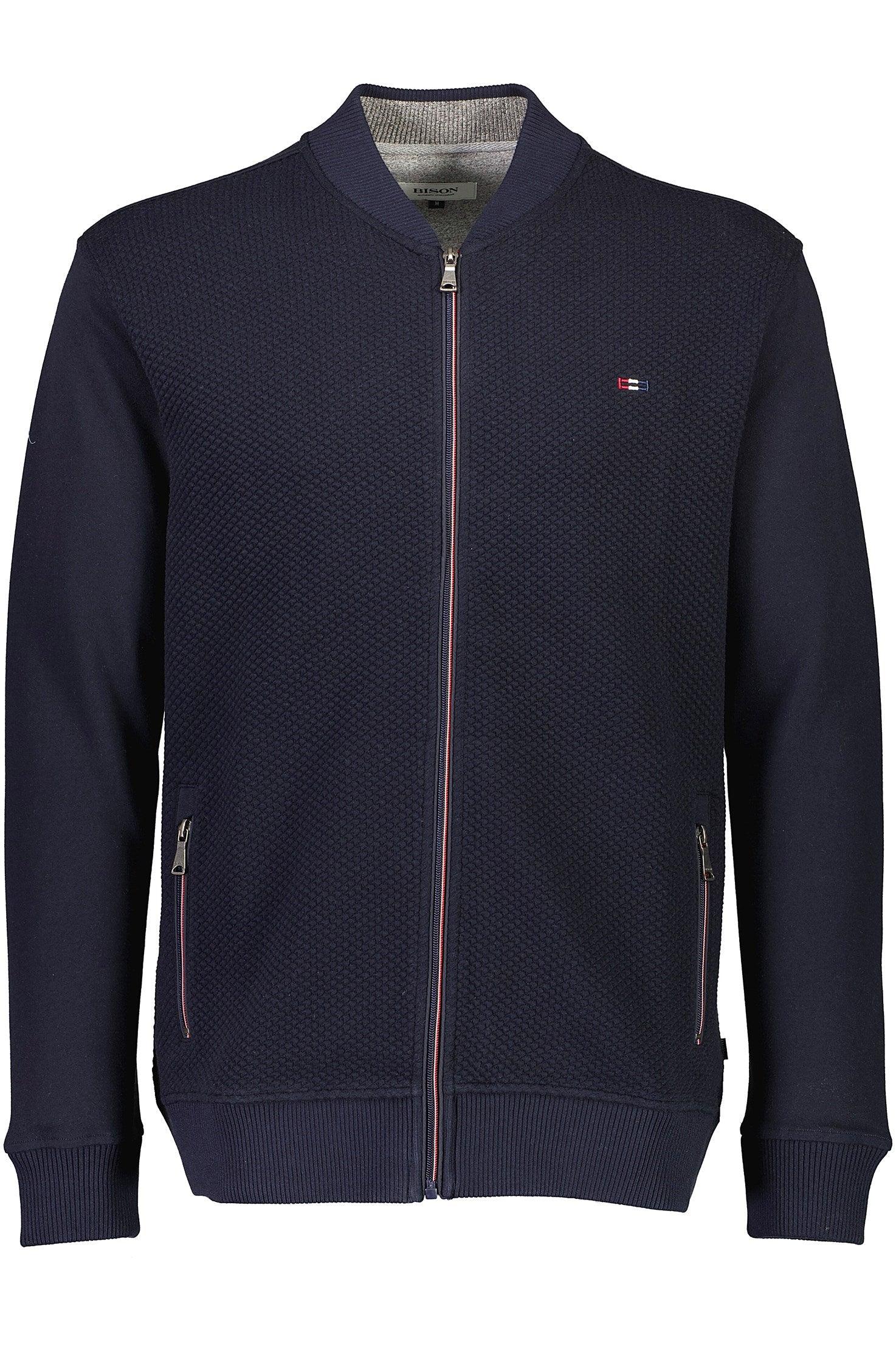 Bison sweat cardigan med lynlås (M - 3XL) - HUSET Men & Women