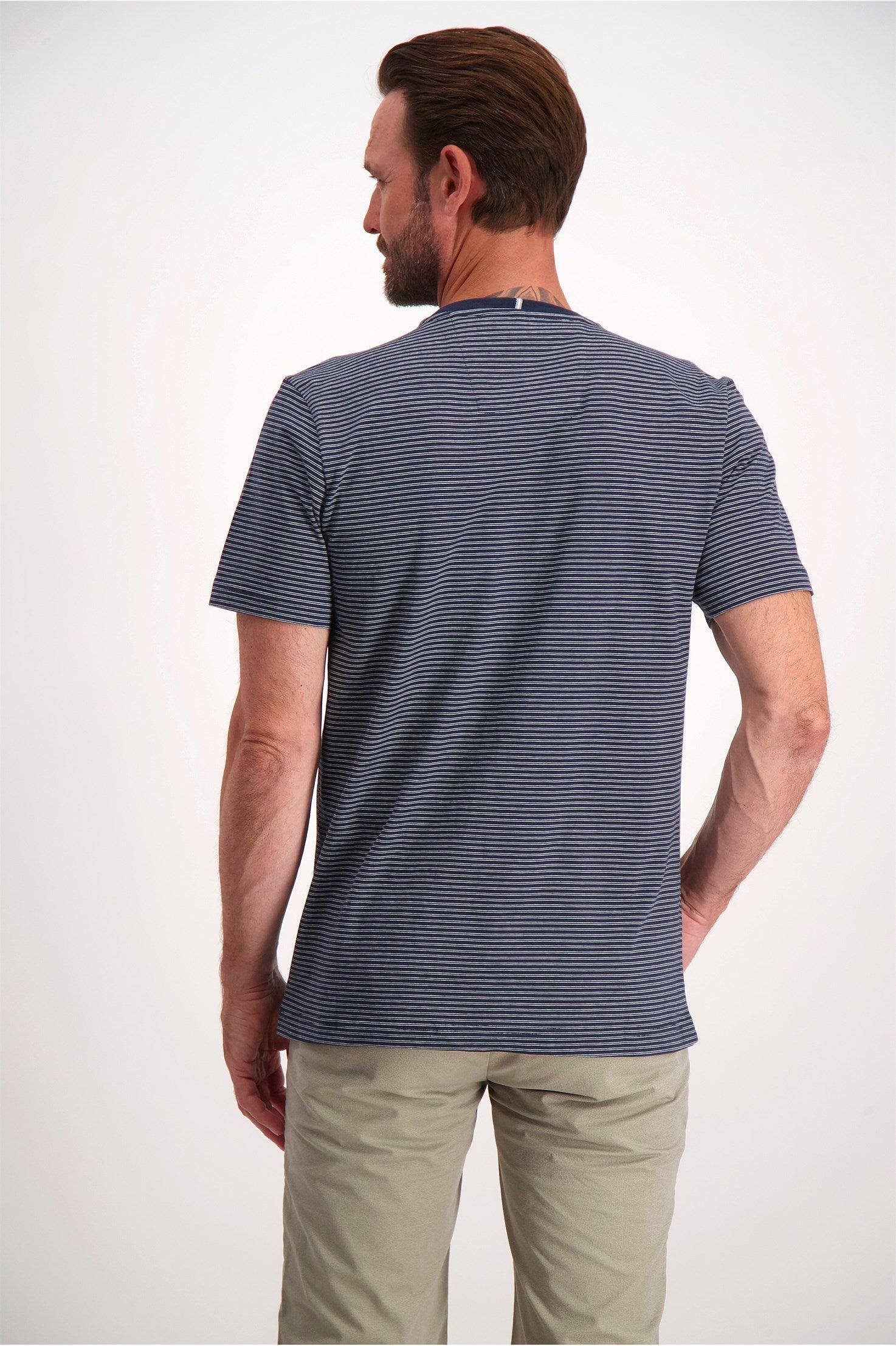 Bison T-shirt - Stribet med brystlomme (S-3XL) - HUSET Men & Women