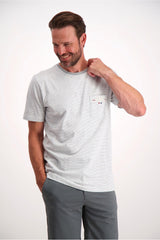 Bison T-shirt - Stribet med brystlomme (S-3XL) - HUSET Men & Women