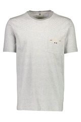 Bison T-shirt - Stribet med brystlomme (S-3XL) - HUSET Men & Women
