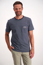 Bison T-shirt - Stribet med brystlomme (XXL-4XL) (7581271916796)