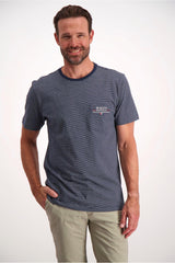 Bison T-shirt - Stribet med brystlomme (XXL-4XL) - HUSET Men & Women