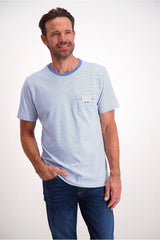 Bison T-shirt - Stribet med brystlomme (XXL-4XL) - HUSET Men & Women