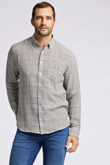 Bison - Ternet hør mix skjorte i regular fit - HUSET Men & Women