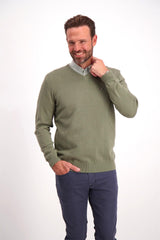 Bison V-neck - Strik i økologisk bomuld - HUSET Men & Women