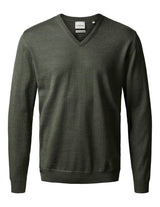 Clipper Turin - Merinouldsstrik med V-hals - HUSET Men & Women