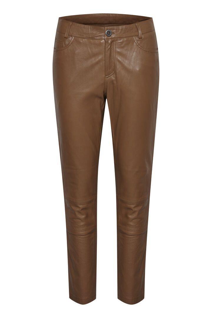 Denim Hunter Leather Pants - Læder bukser - HUSET Men & Women