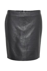 Denim Hunter The Leather Skirt - Læder nederdel - HUSET Men & Women