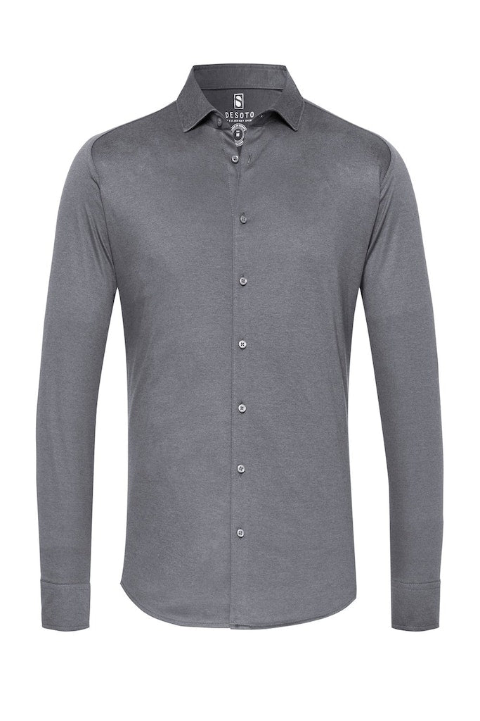 Desoto Piqué - Langærmet jersey skjorte - HUSET Men & Women (8523232510299)
