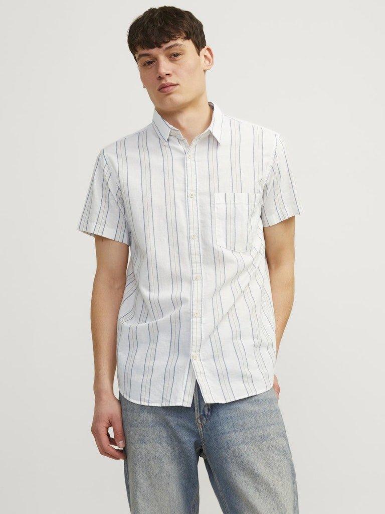 Jack & Jones - Hørmix kortærmet skjorte - HUSET Men & Women