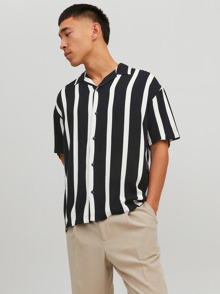 Jack & Jones Jeff - Stribet kortærmet skjorte i relaxed fit - HUSET Men & Women