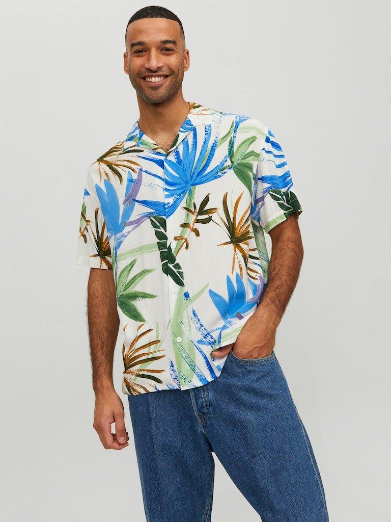 Jack & Jones Noah - Kortærmet viskose skjorte i relaxed fit - HUSET Men & Women