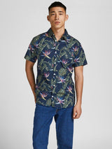 Jack and Jones Plain Coastal - Kortærmet skjorte i slimfit - HUSET Men & Women