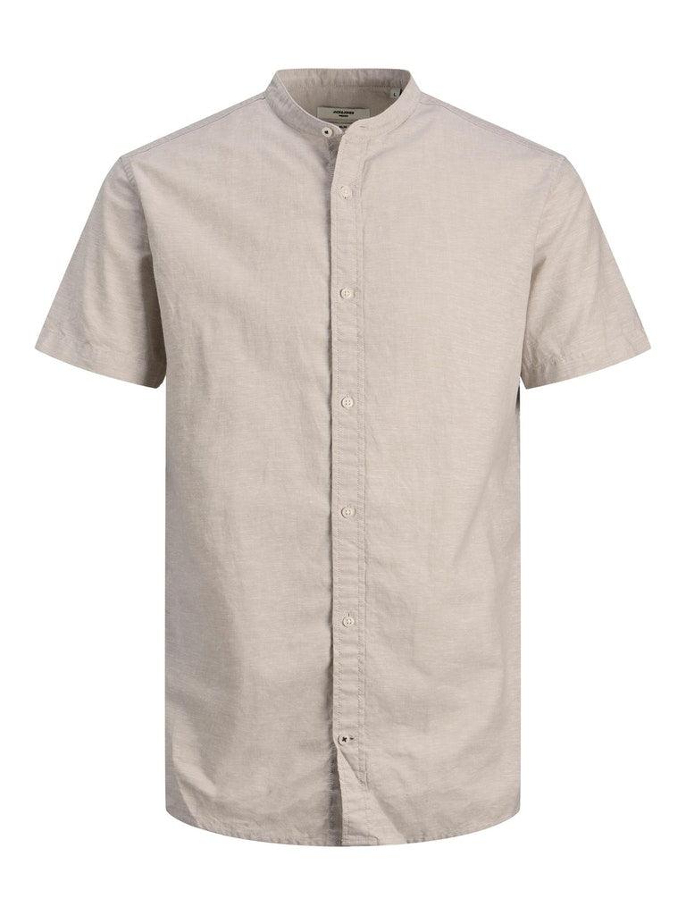 Jack and Jones Summer band - kortærmet slim fit skjorte m. kinakrave - HUSET Men & Women