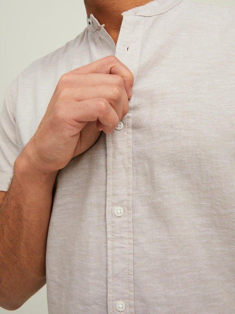 Jack and Jones Summer band - kortærmet slim fit skjorte m. kinakrave - HUSET Men & Women