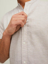 Jack and Jones Summer band - kortærmet slim fit skjorte m. kinakrave - HUSET Men & Women