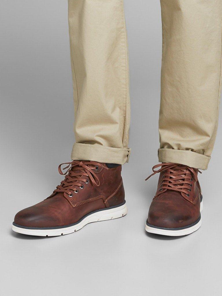 Jack and Jones Tubar - brun læder støvle - HUSET Men & Women