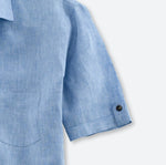 Olymp solid linen shirt ss (7688535474428)