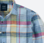 Olymp check linen shirt ls (7717764530428)