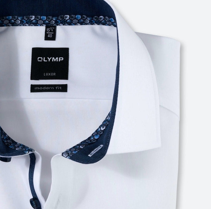 Olymp Luxor - Modern Fit strygefri kortærmet skjorte - HUSET Men & Women (7738566836476)