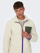 Only & Sons Dallas - Sherpa jakke fullzip med lomme - HUSET Men & Women