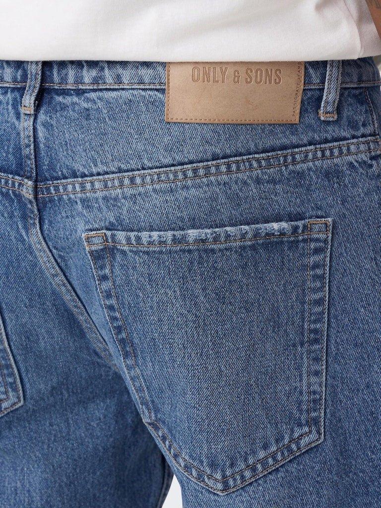 Only and Sons Edge - mellemblå straight fit jeans - HUSET Men & Women