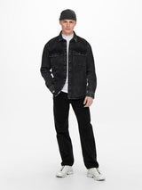 Only and Sons Edge - sorte straight fit jeans - HUSET Men & Women