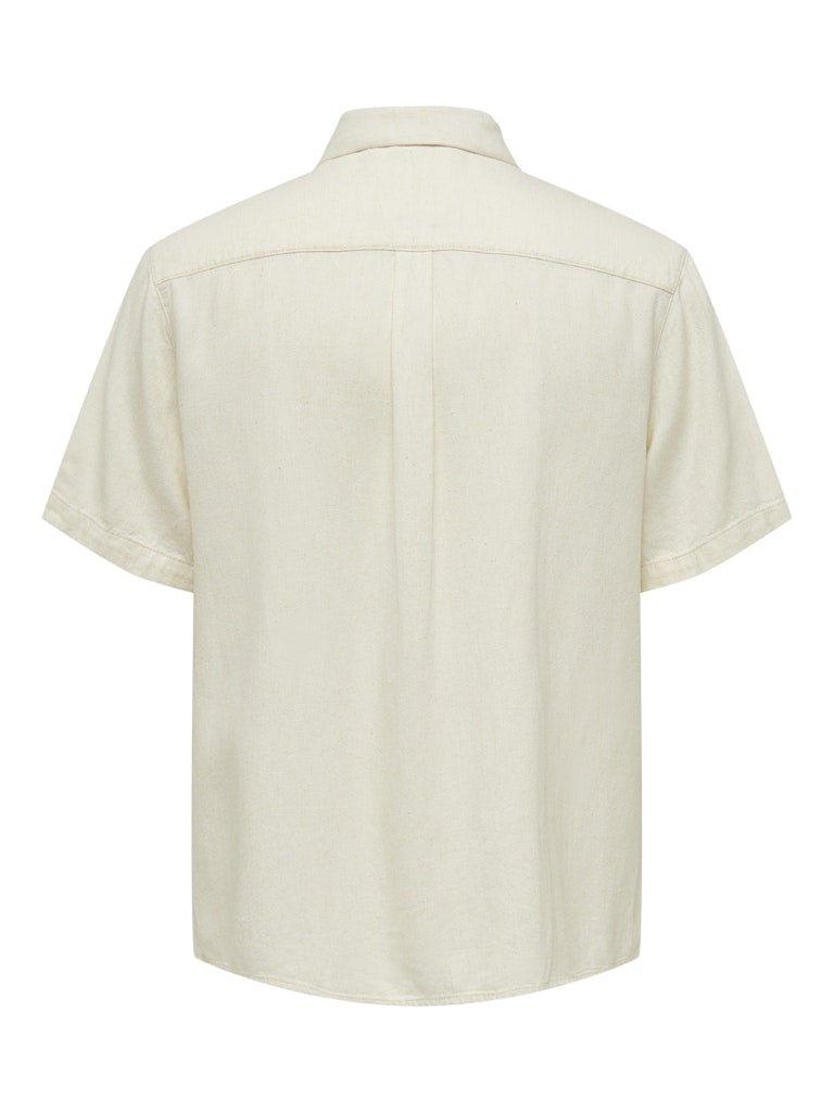 Only & Sons Kari - Kortærmet hørmix skjorte - HUSET Men & Women