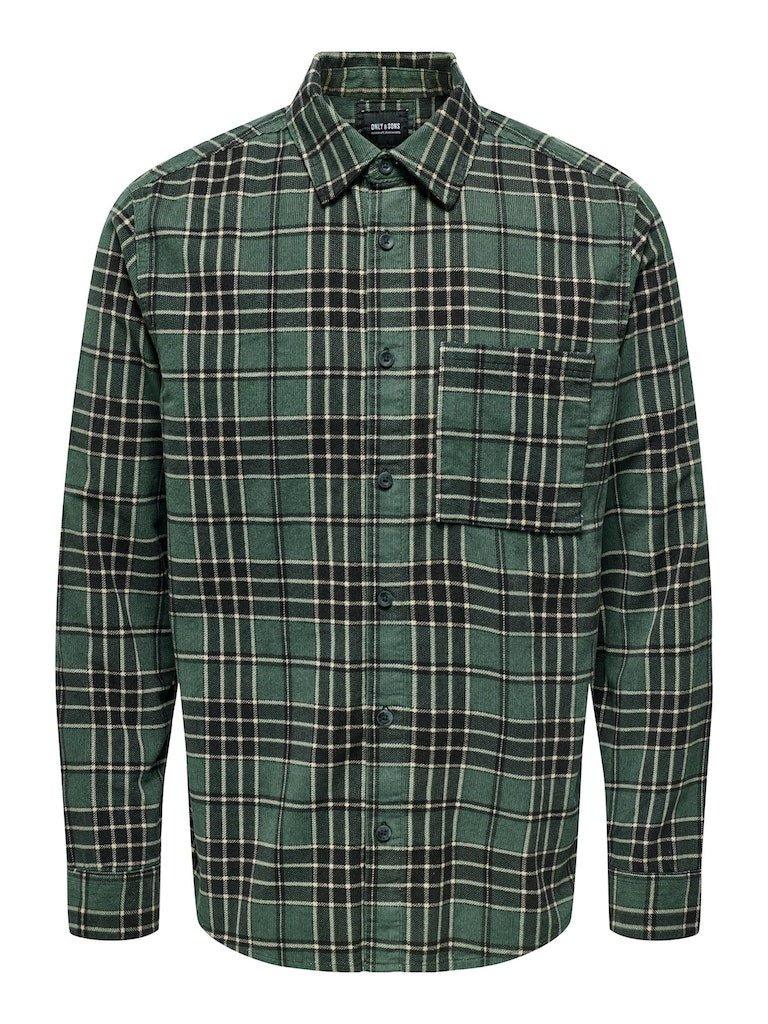 Only & Sons Leo - ternet fløjlsskjorte i regular fit - HUSET Men & Women