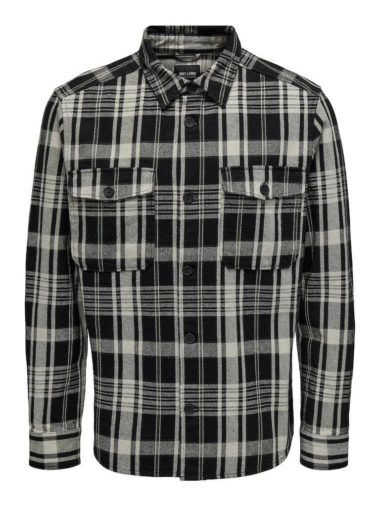 Only and Sons Milo - Ternet overshirt i loose fit - HUSET Men & Women