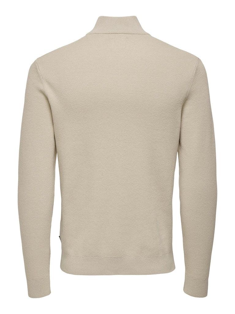 Only & Sons Phil - Halfzip strik med høj hals - HUSET Men & Women