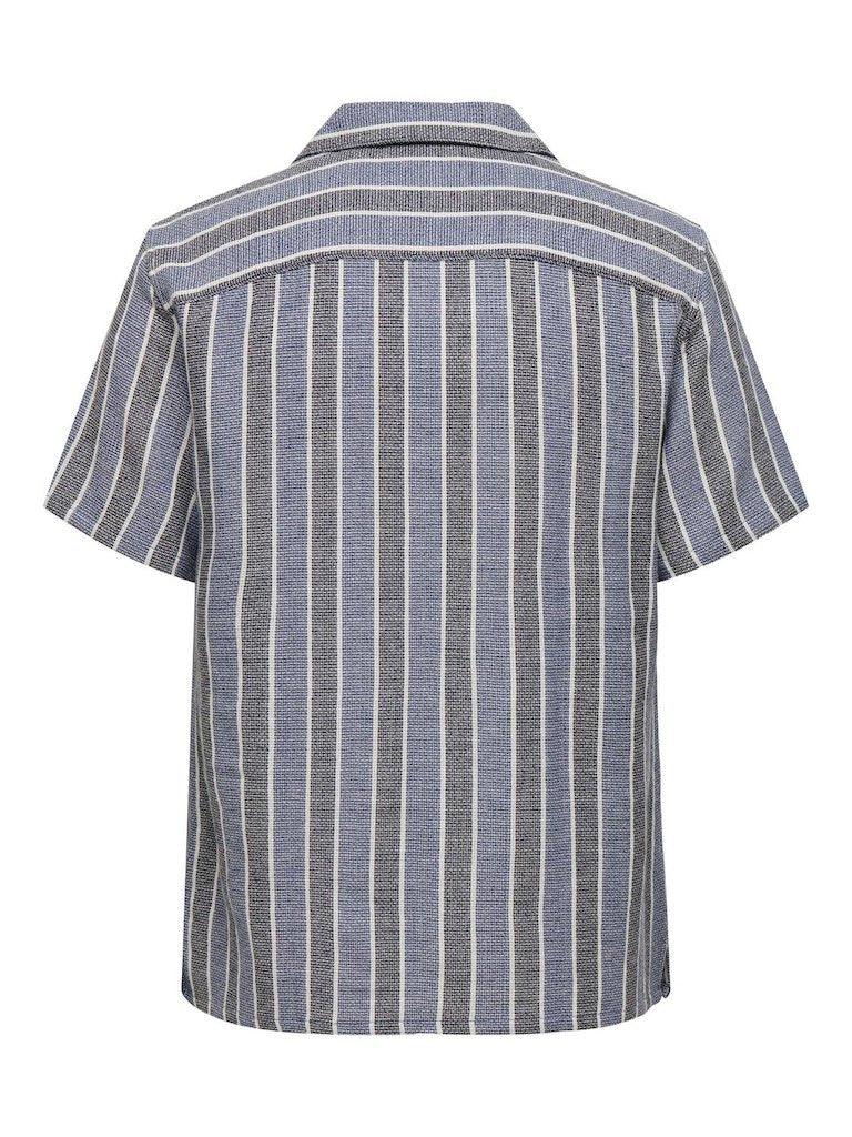 Only & Sons Trev - Kortærmet skjorte med striber i regular fit - HUSET Men & Women