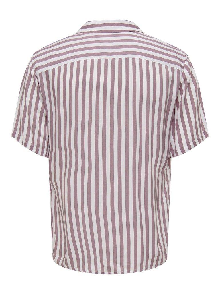 Only and Sons Wayne - Stribet viskose skjorte - HUSET Men & Women