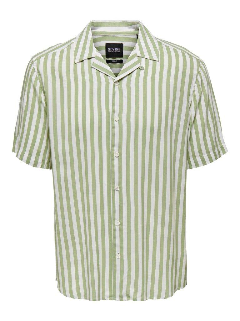 Only and Sons Wayne - Stribet viskose skjorte - HUSET Men & Women