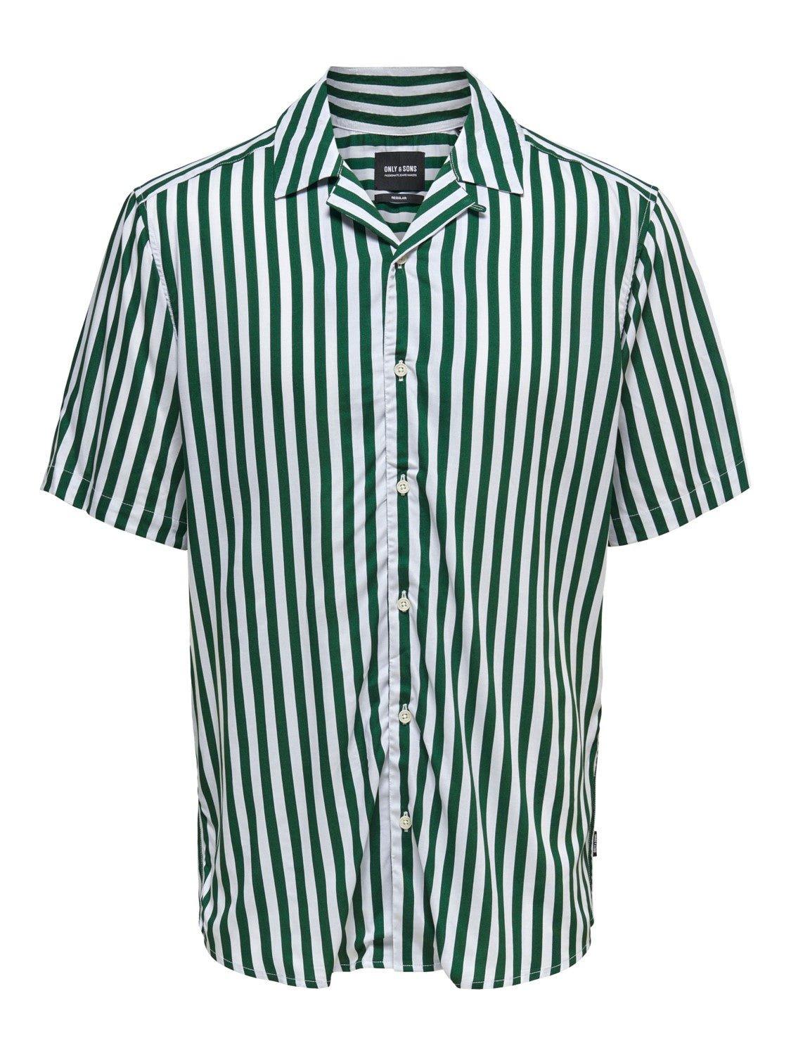 Only and Sons Wayne - Stribet viskose skjorte - HUSET Men & Women
