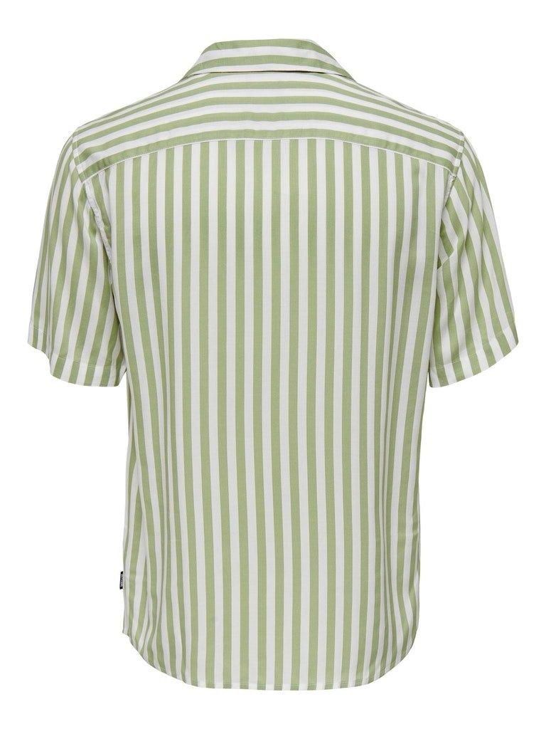 Only and Sons Wayne - Stribet viskose skjorte - HUSET Men & Women