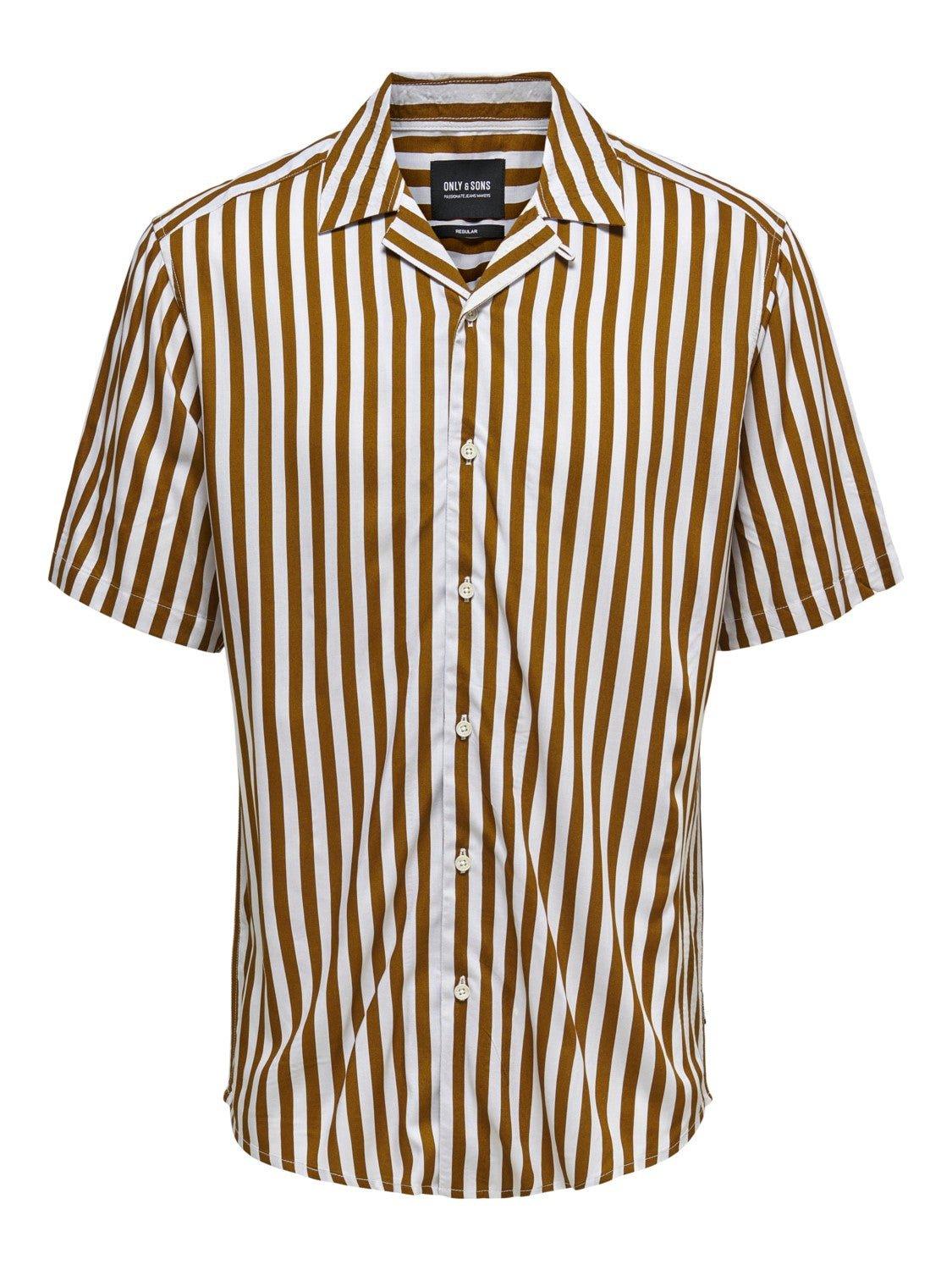 Only and Sons Wayne - Stribet viskose skjorte - HUSET Men & Women