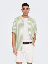 Only and Sons Wayne - Stribet viskose skjorte - HUSET Men & Women
